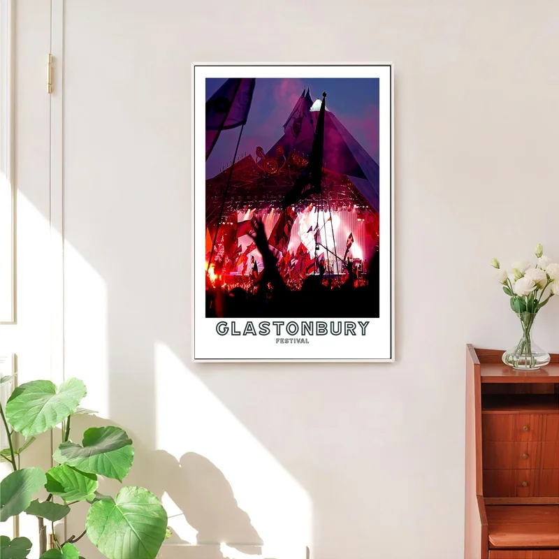 

Пирамида сцены глаустон на ночь Художественная печать холст плакат, спальня Искусство