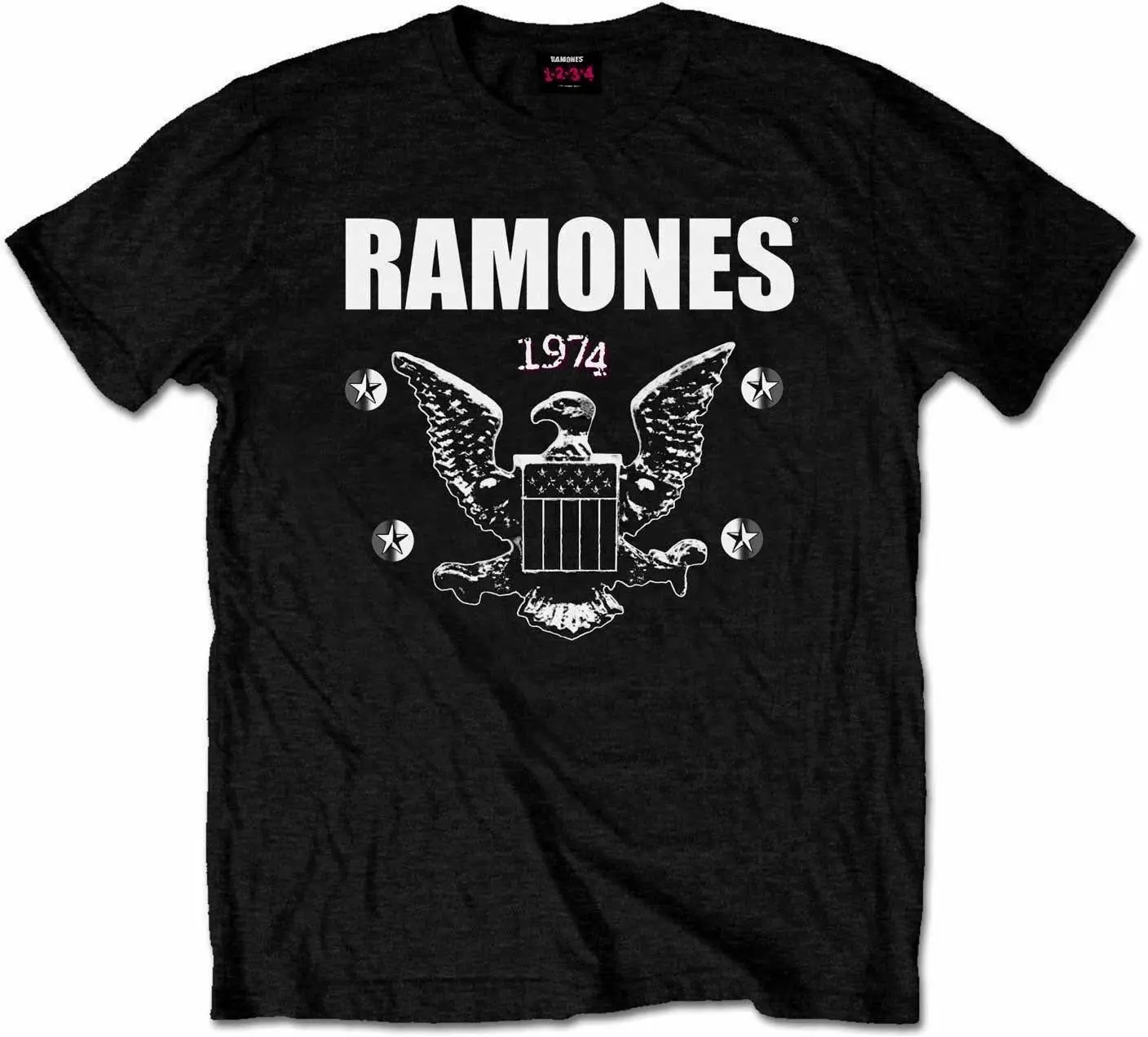 RAMONES 1974 Орлиный гребень президентская печать логотип футболка аутентичная и