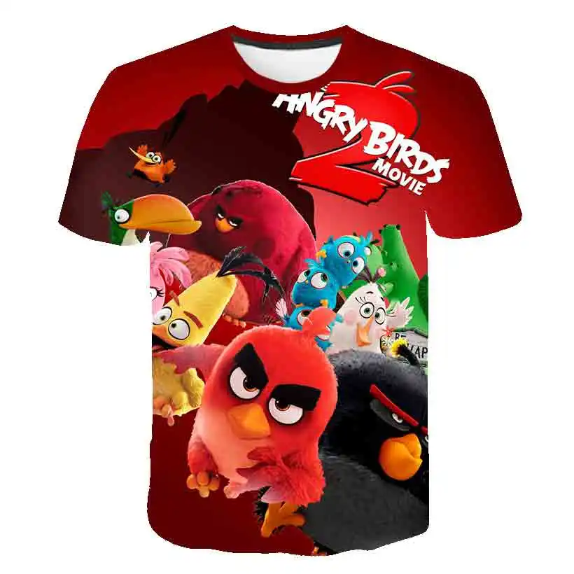 Новая летняя одежда для маленьких мальчиков с 3D принтом футболка Птицы 2 Новое