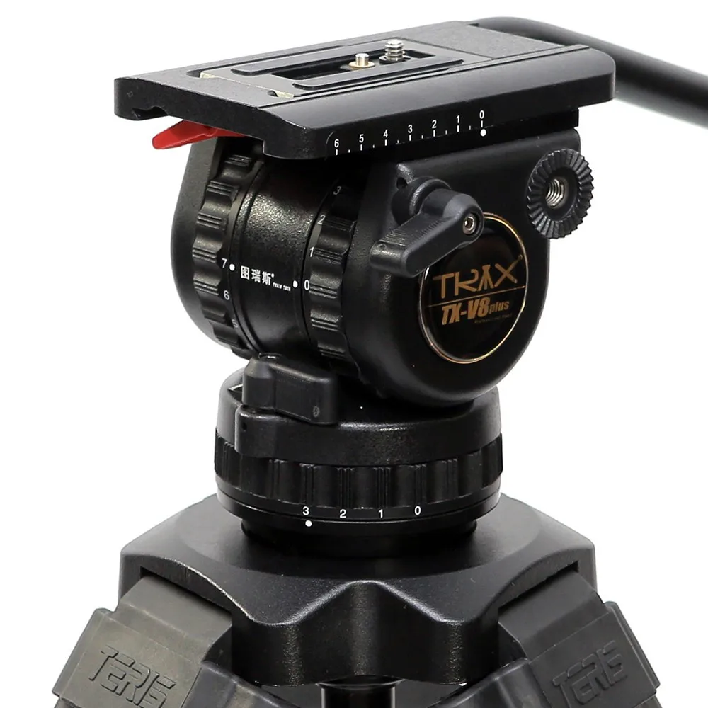 

TRIX V8 TS80 Fluid Head Professional Tripod Head 75mm bowl Load 8KG for Video tripod HDV C300 BMCC camera Tilta rig