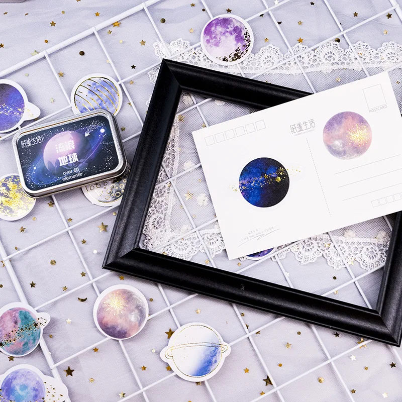 Wanding Earth серия золочение декоративные железный ящик наклейки Скрапбукинг этикетка-наклейка дневник Канцелярские Стикеры для альбомов