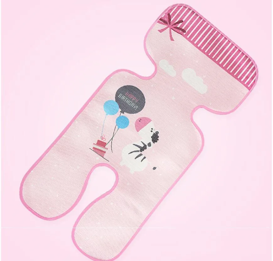 

Baby Stroller Accessories Ice Sandwich Cushion Summer Seat Mat Cute Animal Print Machine Washable