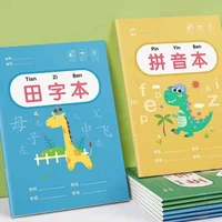 10 books students swastika grid book handwriting chinese character practice notebook for school phonics stationery supplies art