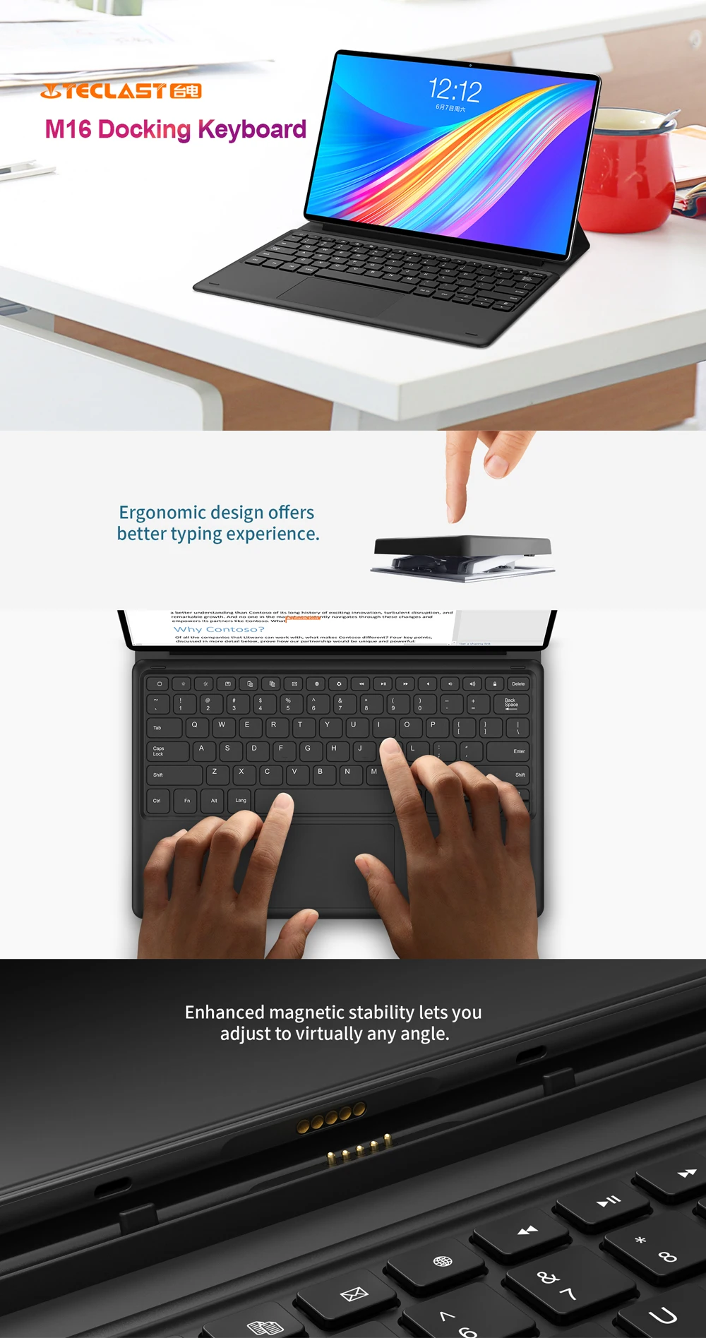 Teclast M16 2 в 1 планшеты 11," Android 8,0 планшетный ПК 4 Гб ОЗУ 128 Гб ПЗУ Helio X27 Deca Core4G сеть 8.0MP док-станция type-C HDMI
