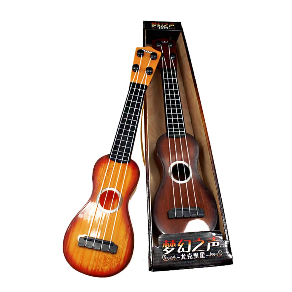 4 струны образования укулеле дети мини маленькая гитара игрушка Музыкальные инструменты начинающих Обучения цвет случайный подарок на год