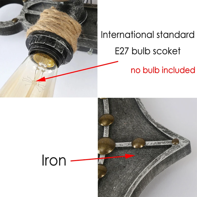 Креативная винтажная художественная лампа E27 лампы Эдисона для паба ресторана