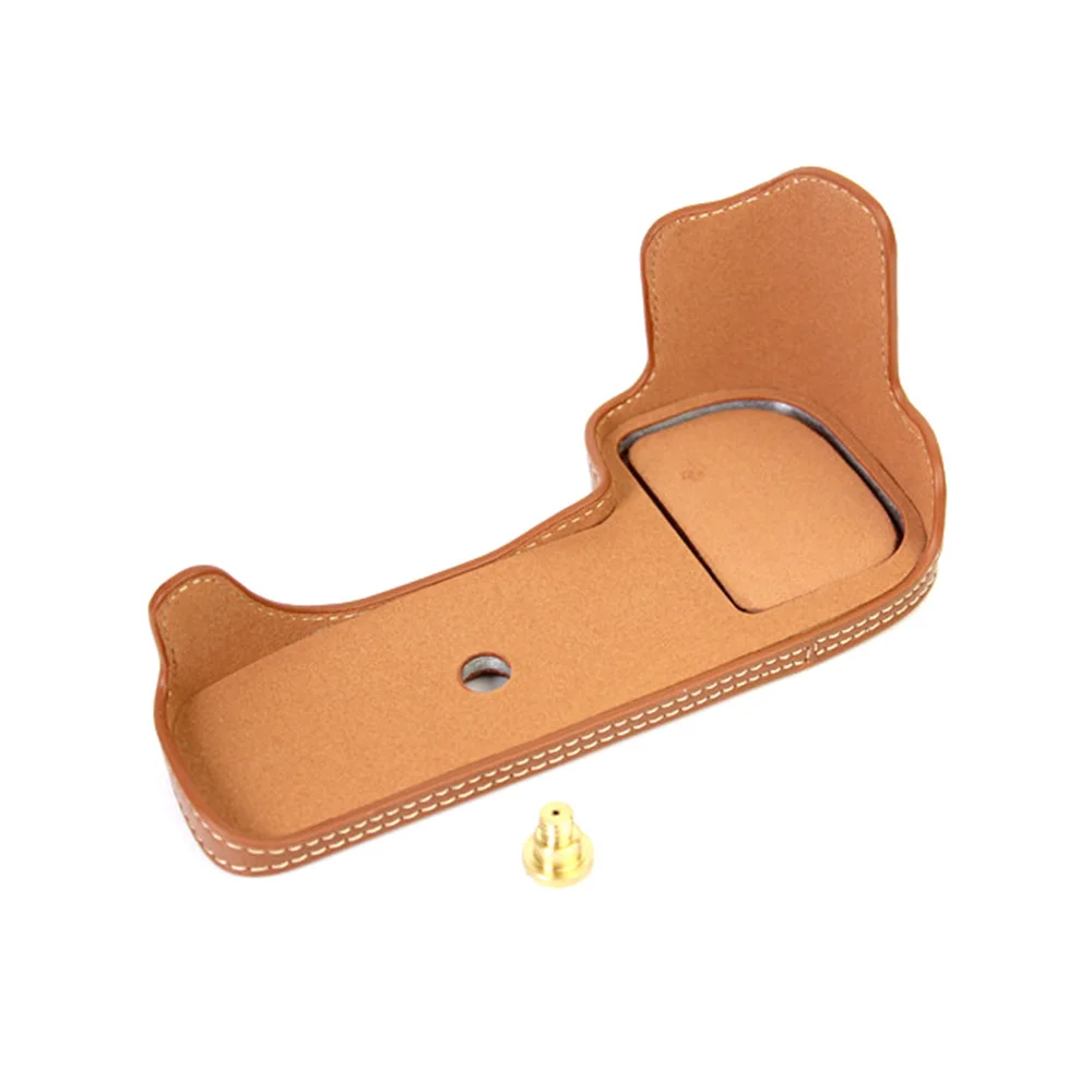 Чехол из натуральной кожи для камеры Canon 80D чехол-наполовину с открывающимся