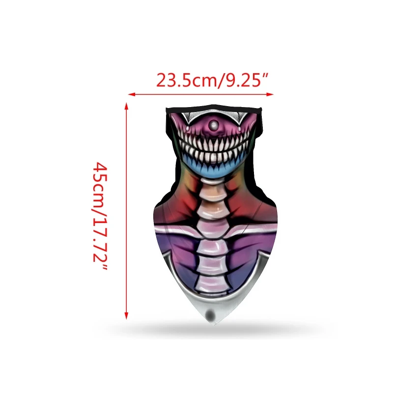

Halloween Neck Gaiter Face Mask Clown 3D Print Dustproof Earloop Triangle Scarf 649C