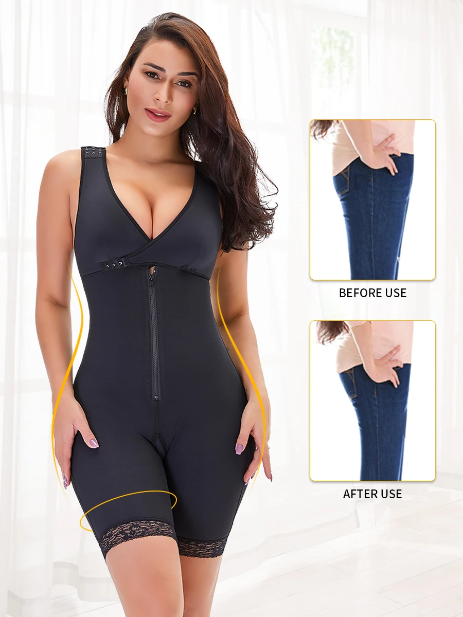 Women Body Shaper Post Liposuction Girdle Bodysuit Vest Waist Shaper Shapewear Full Body Shaper Bodysuit