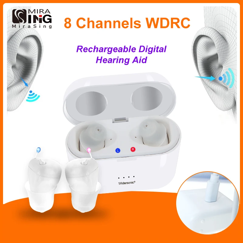 Hearing Aids Rechargeable Audifonos Mini In Ear Portable Invisible SR81 Adjustable Tone Sound Amplifier For Deafness/Elderly