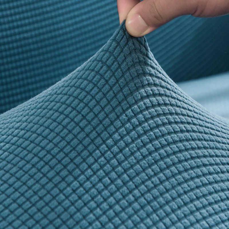 

1/2/3/4 Seat Corn Polar Fleece Stretch Sofa Cover Solid Color Thicken Loveseat Couch Covers for Home Living Room Dust Sofa Cover