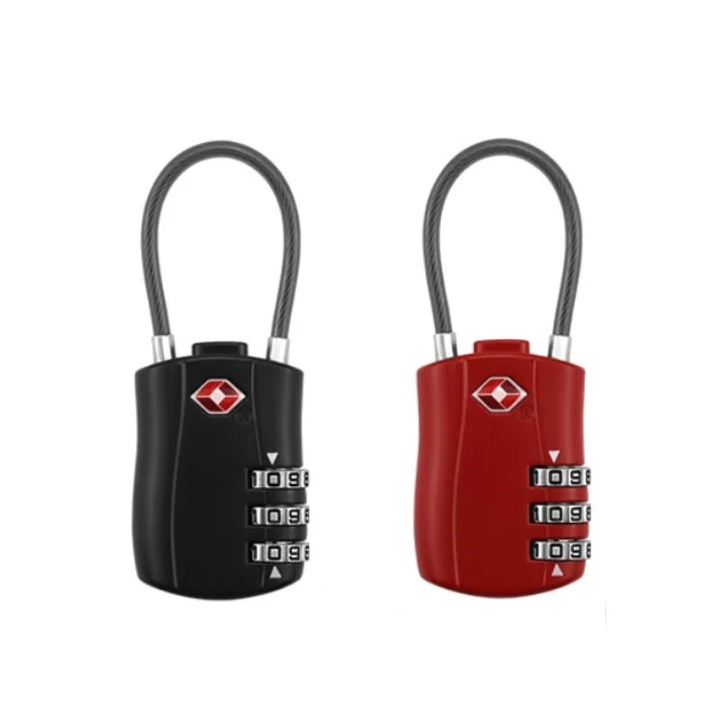

highend padlock 3-digit security combination lock travel luggage suitcase locker insulation cable padlock
