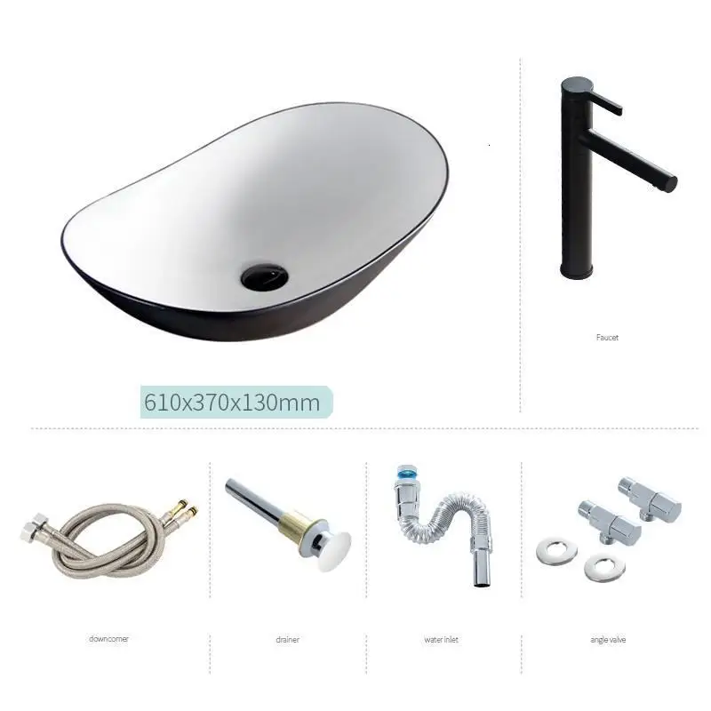Lavatorio чаша де Appoggio Куба Para Black Umywalka Evier Lavandino Bagno Waschtisch раковина для ванной комнаты Lavabo Pia Banheiro - Цвет: MODEL G