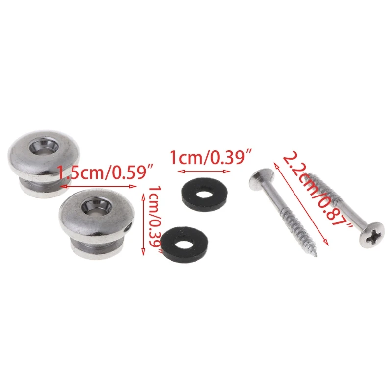 2 Хромированные ремни замки с кнопками винты шайба запасные части для мандолина