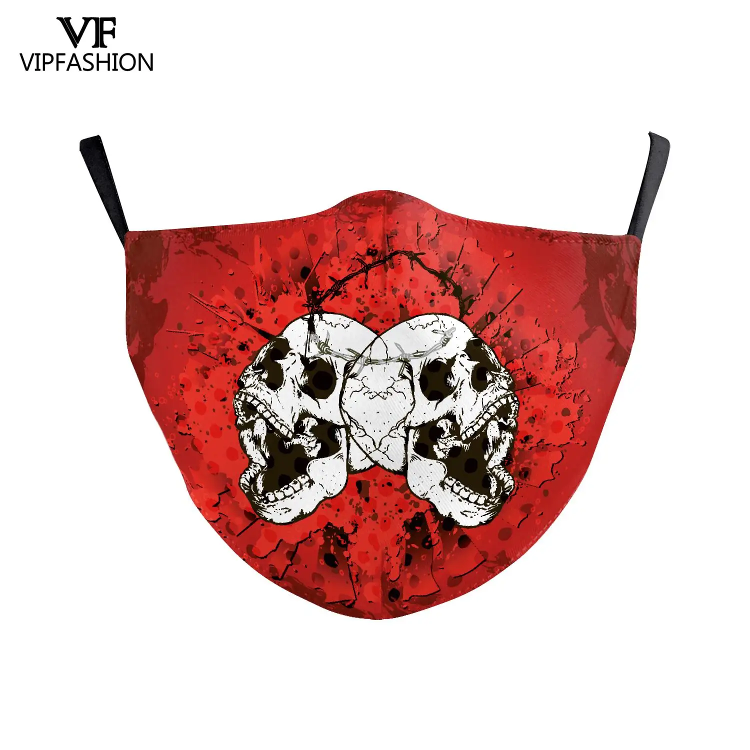 VIP модная новинка забавные с принтом череп маска для лица многоразовая Защитная
