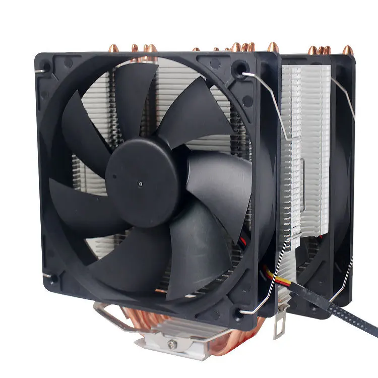 Высокое качество 2 Heatpipe Премиум кулер для процессора двухрядный шахматный радиатор труба тихий гидравлический подшипник вентилятор охлаждения