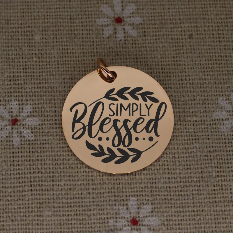 Bless подвески из нержавеющей стали просто Блаженный Шарм кулоны оптом ювелирные