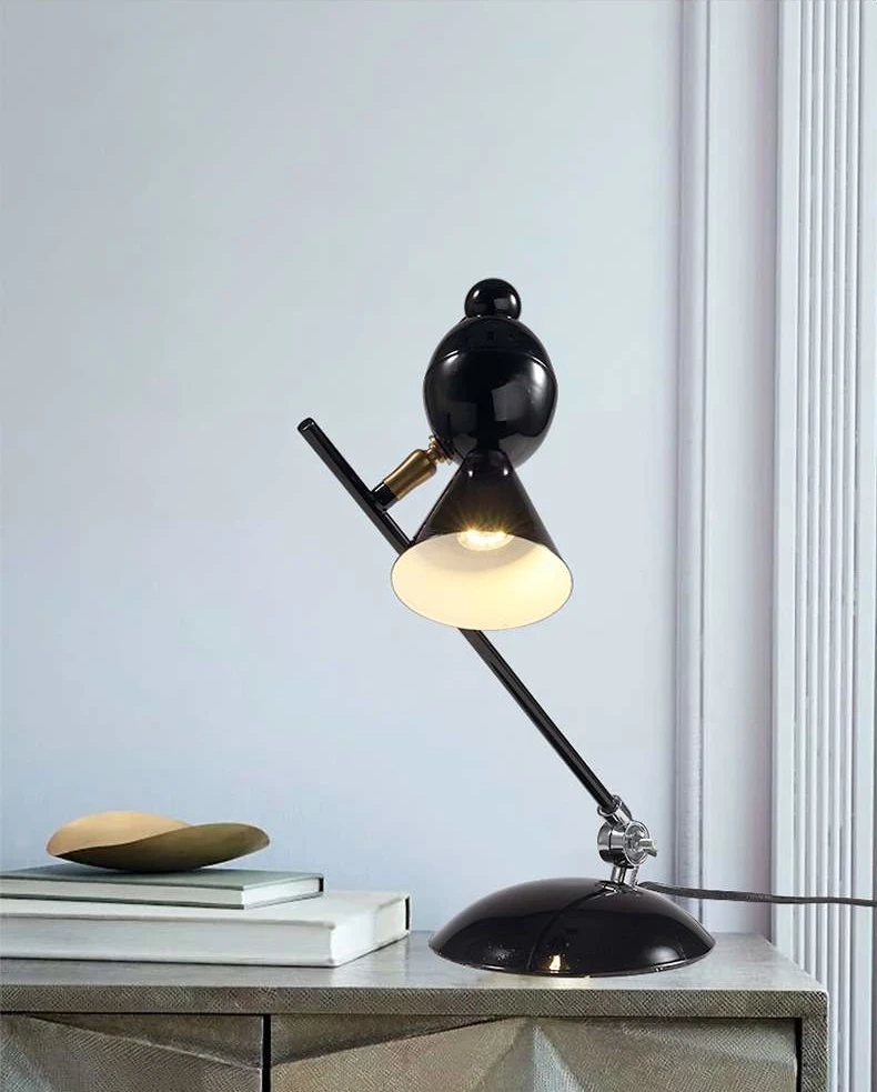 

Modern Black Metal Table Lamp Modern Desk Lamp For Villa Hotel Living Room Dining Room Reading Room Fixture TA006