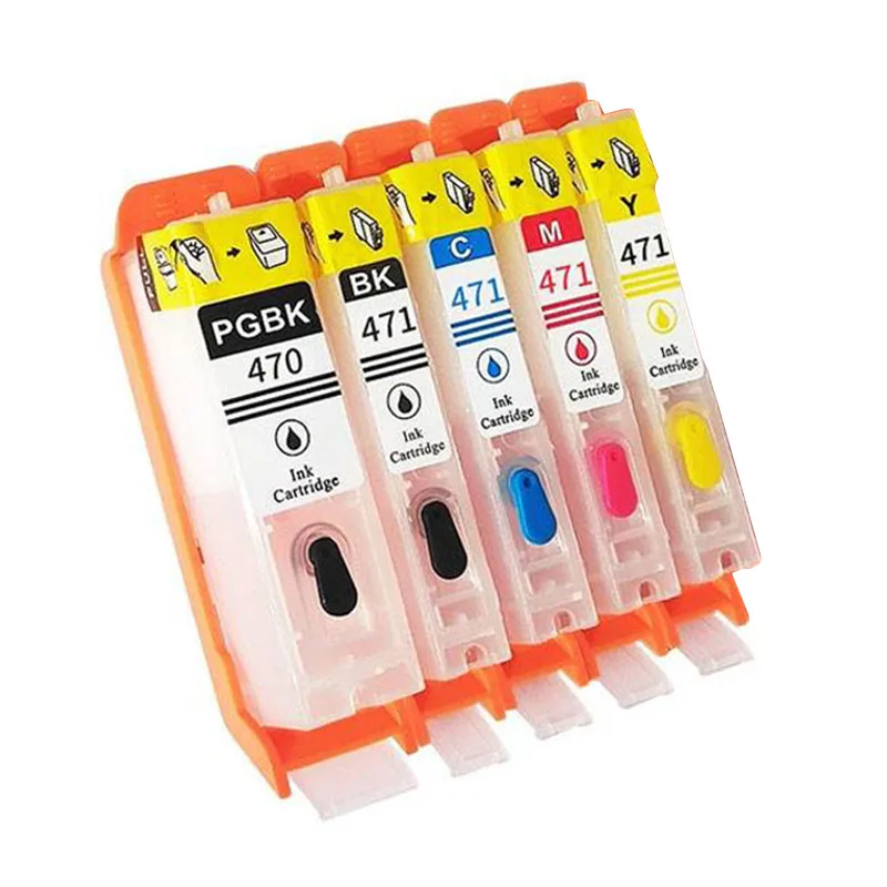 

5pcs Refill ink cartridges 470 471 PGI-470 CLI-471 refillable for canon PIXMA MG5740 MG6840 TS5040 TS6040 TS 5040 TS6040