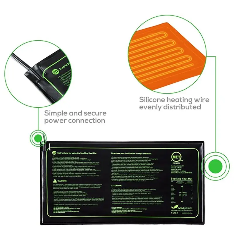 Инкубатор для рассады растений рептилии домашних животных грелки с вилкой