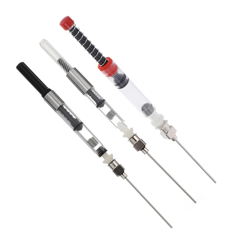 

3pcs Office Supplies Fountain Pen Ink Syringe Filler Needle Tip Spring Converter