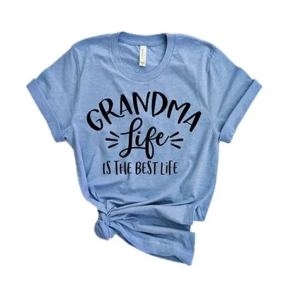 

Grandma Fashion Summer Letters Print Women Tshirt Cotton Casual Funny T Shirt For Lady Girl Top Tee Hipster 4 Colors Drop Ship