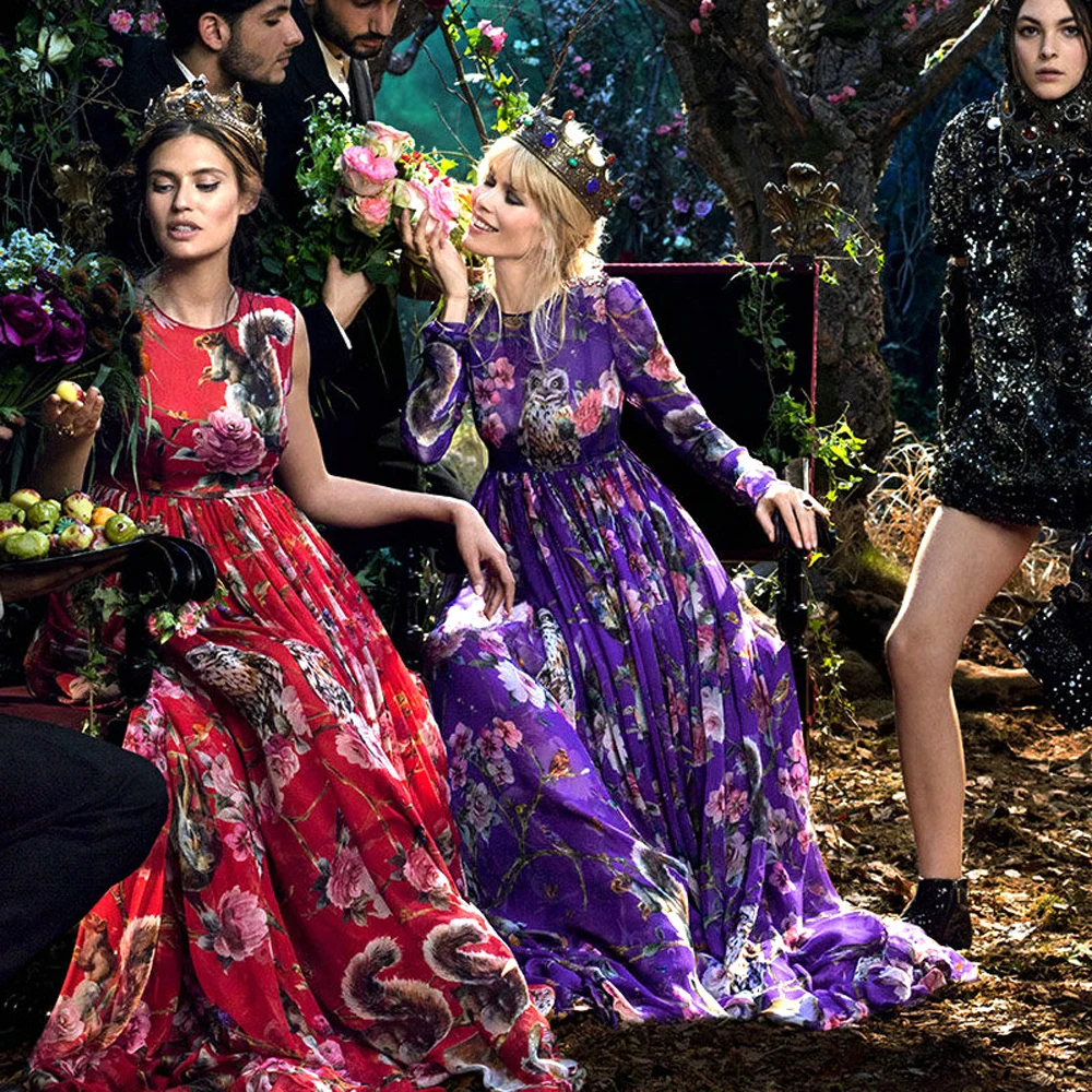 поставщик ткани 2021 новые модные платья с красными цветами шелковый шелк