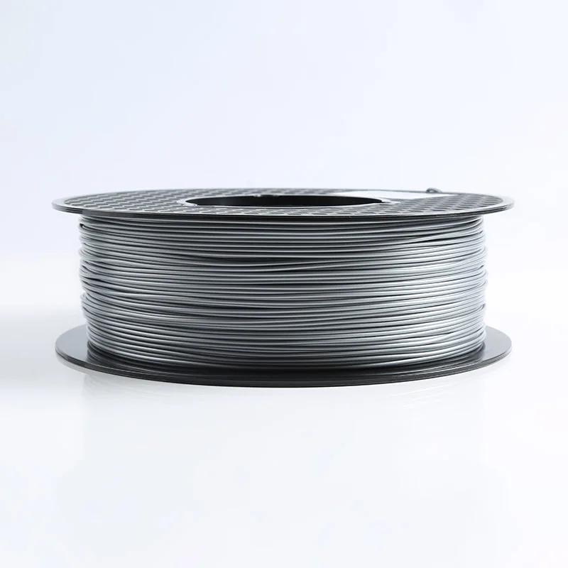 PLA 3D принтер нить 1 75 мм ABS Серебристая точность размеров +/ 0 05 кг (2.2LBS)