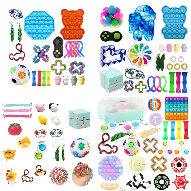 

Игрушка-антистресс, игрушка-антистресс, Снятие напряжения, сенсорный набор для детей и взрослых, сжимаемые игрушки для детей и взрослых, игр...