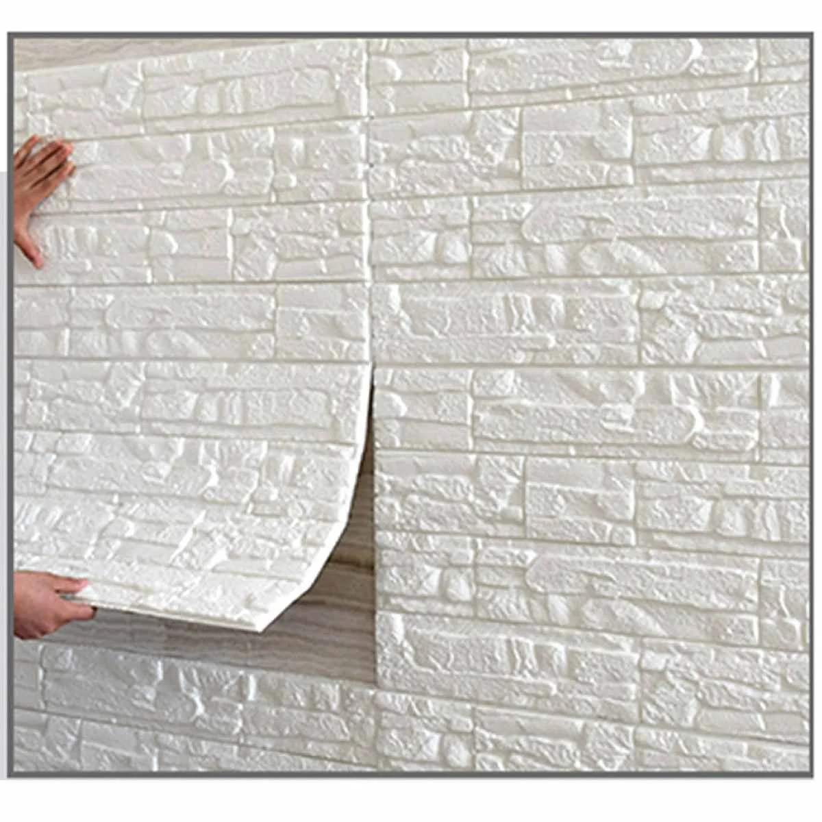 

5/10PCS 3D Brick Wall Stickers DIY Decor Self-Adhesive Waterproof Wallpaper For Kids Room Bedroom 3D Wall Sticker Brick 70x77cm