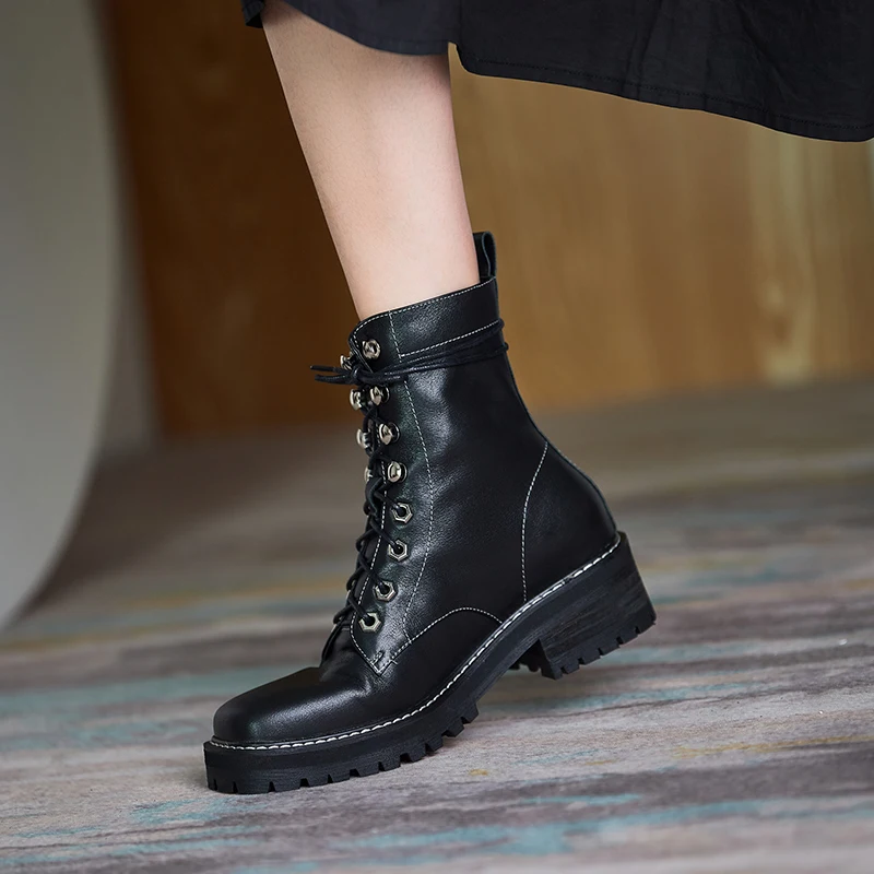 Online Sepatu Bot Pergelangan Kaki Wanita Laris INS Sepatu Atas Kulit Sapi Sepatu Bot Wanita Musim Gugur Dan Dingin Sepatu Bot Panjang Sepatu Bot Elastis Sepatu Bot Salju