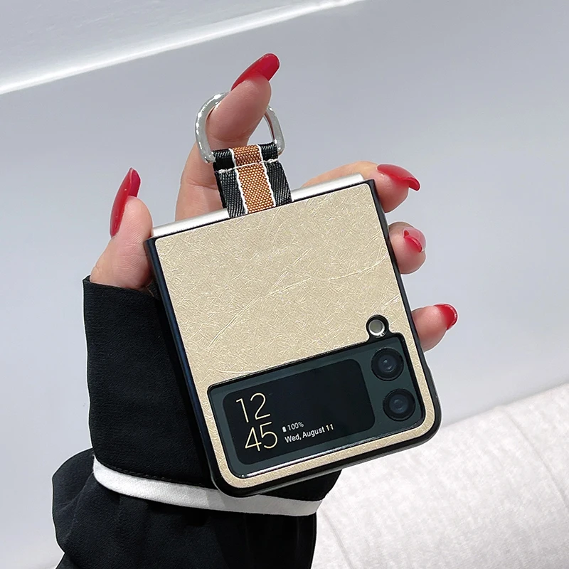 

For Samsung ZFlip3 Case Sm-f7110 Mobile Phone Shell Hand-carrying Hand-hanging Fashion for Galaxy Z FLIP 3 Bumper for Samsung