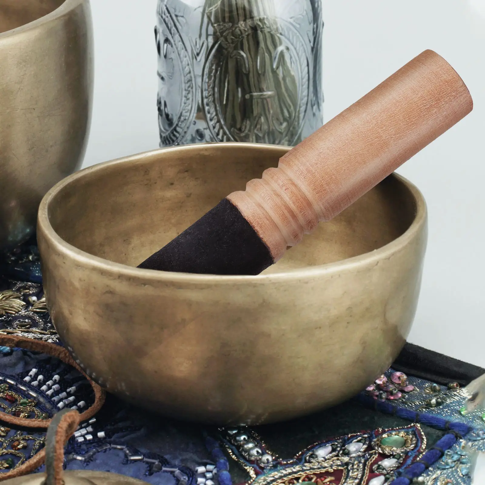 

Handmade Bowl Hammer Nepalese Buddha Bowl Stick Nepalese Buddha Sound Bowl Stick Chanting Bowl Accessory Stick (Medium Size)