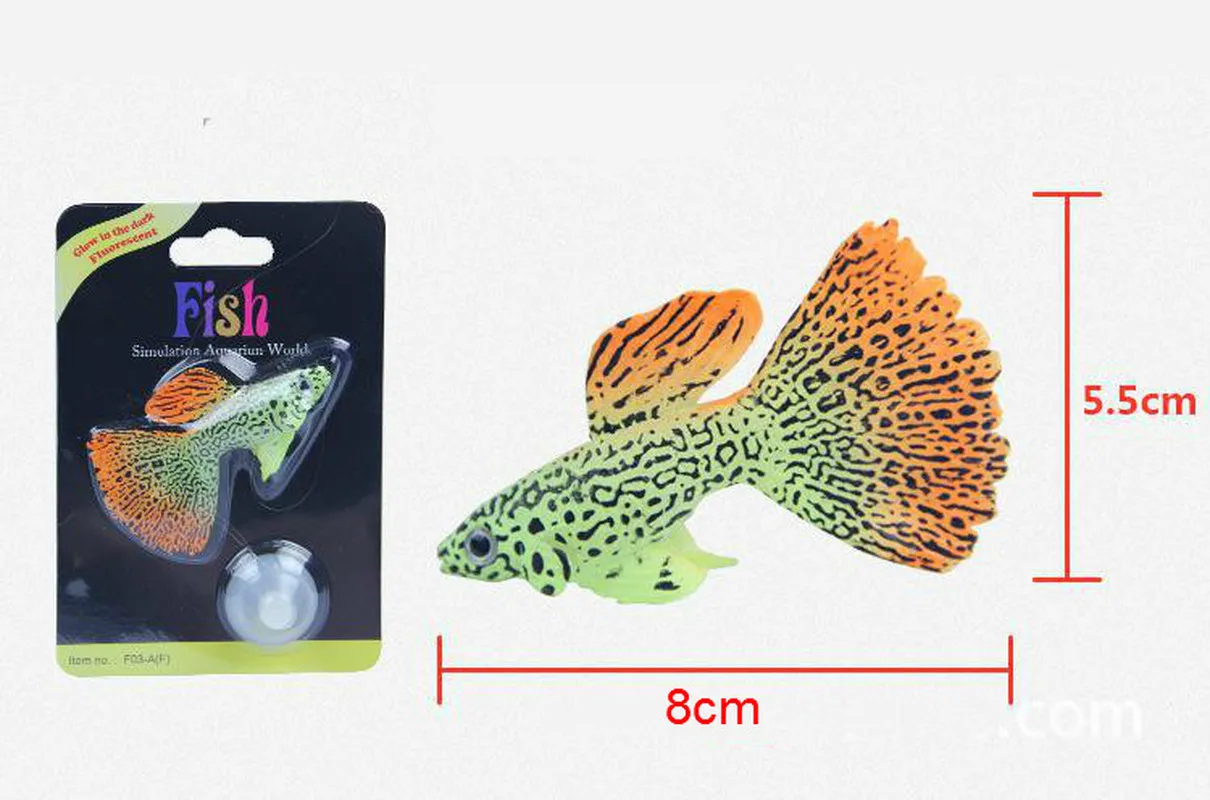 Аквариумный искусственный тропический рыбный Декор силиконовый светящийся