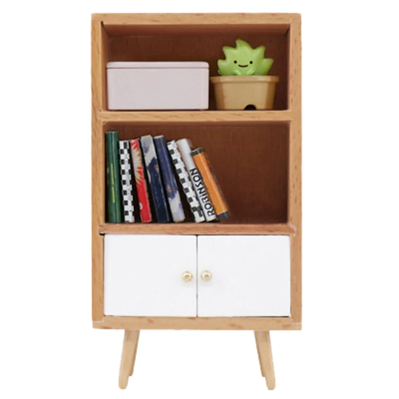 

1/12 кукольный домик миниатюрная мебель Мультифункциональный деревянный шкаф книжный шкаф в виде книжной обложки для ролевые игры игрушка