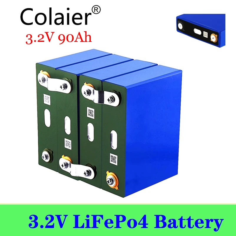Colaier 3 2 V 90Ah LiFePO4 Батарея Набор сделай сам для 12V 24V литиевая батарея с низким