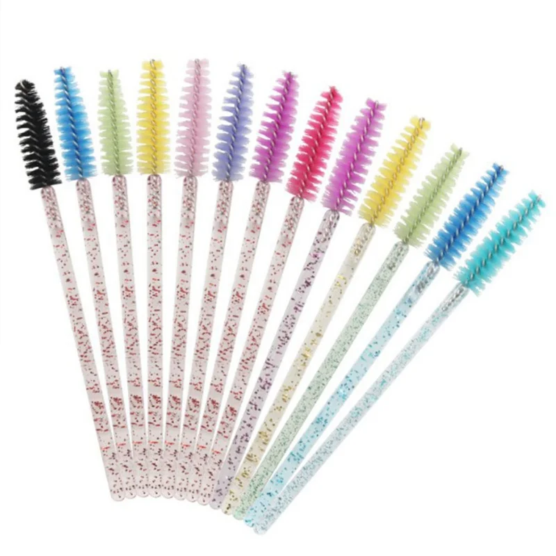

Disposable Eyelash Mascara Brushes Wands Applicator Makeup Kits Eyelash Comb Eyelash Applicator Crystal Rod Mascara Brush 50pcs