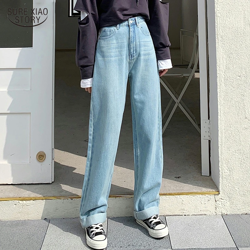 

Streetwear Boyfriend Trousers Vintage High Waist Loose Wide Leg Denim Clothing 2022 Autumn Fashion Straight Denim Jeans 16148