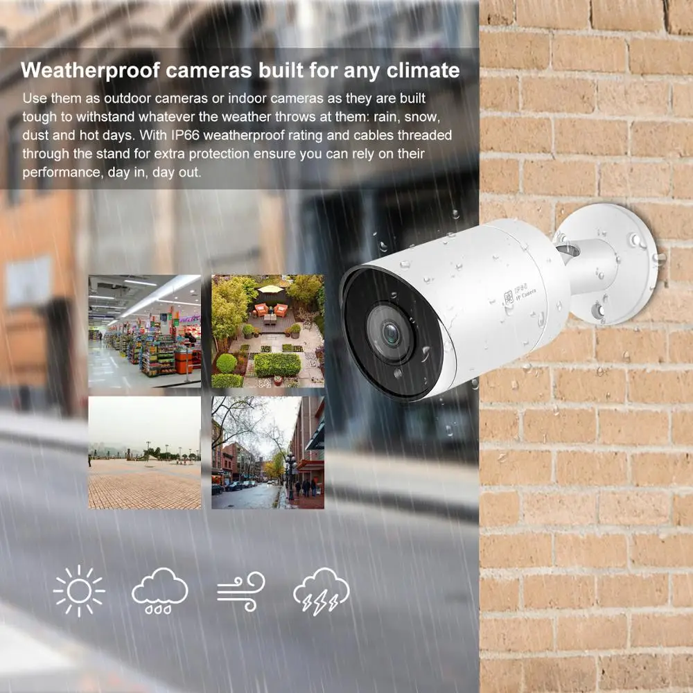 Anpviz(Hikvision совместимый) IPC-B850W 5MP POE пуля ip-камера с аудио слотом для sd-карты наружное ночное видение 98ft ONVIF H.265
