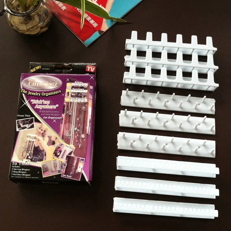 Пластиковая клейкая полка для хранения ювелирных изделий вешалка сережек