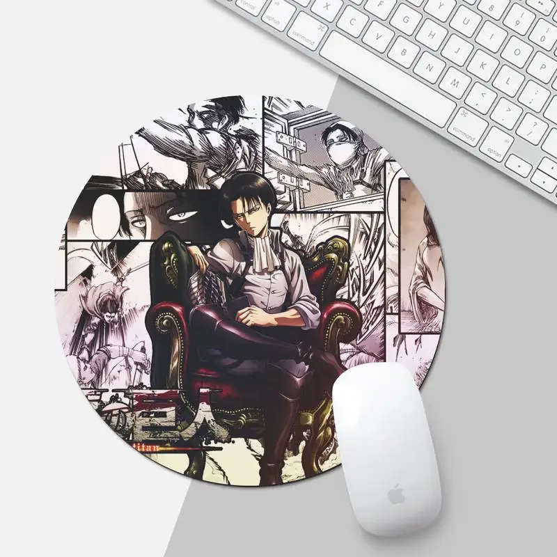 

AttackonTitan Speed Mice Retail Small Rubber Mousepad Game Office Work Round Mouse Mat pad XL Non-slip Laptop Cushion mousepad