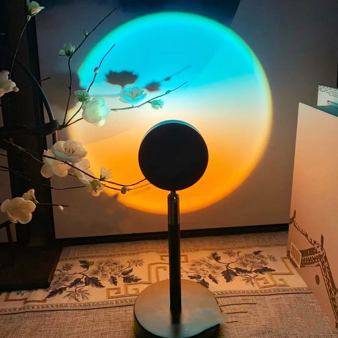 Закат проекционной лампы Радуга атмосферу светодиодный проектор ночной