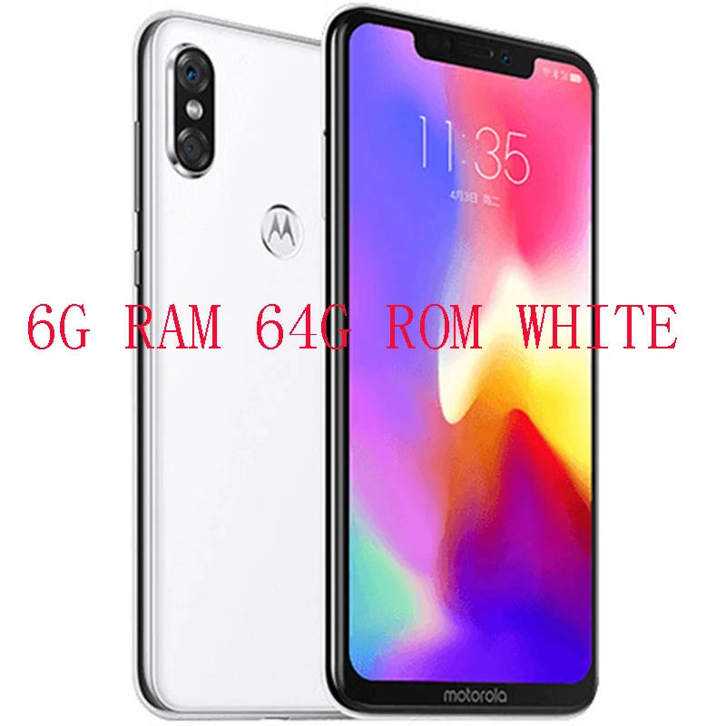 6GB64GBWhite MOTO P30, Android 8,1, 6 ГБ ОЗУ, 64 Гб ПЗУ, двойная камера 1080 P, восьмиядерный смартфон Snapdragon 636, 1,8 ГГц, отпечаток пальца, распознавание лица - Цвет: 6GB64GBWhite