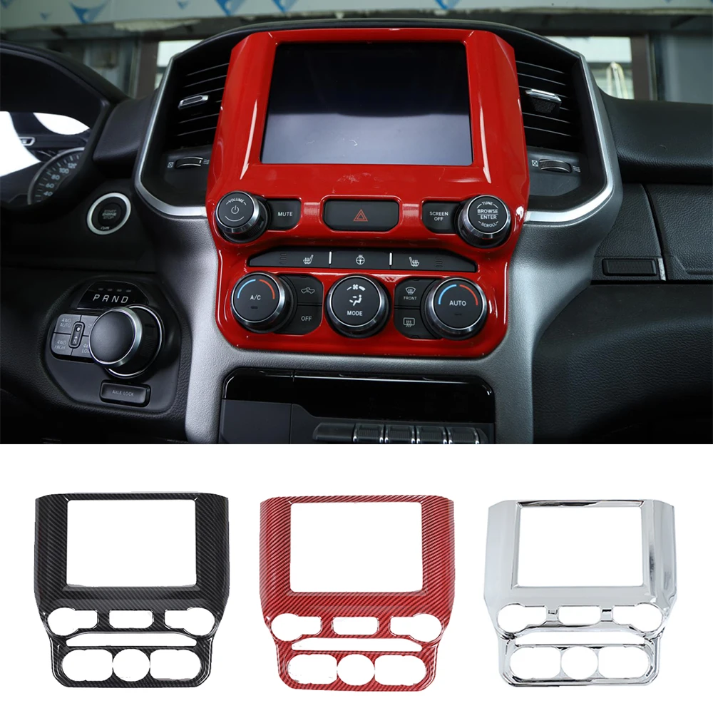 

ABS Central Control GPS Navigation Panel Decorative Cover for Dodge Ram 1500 2018-2021 Car Accessories