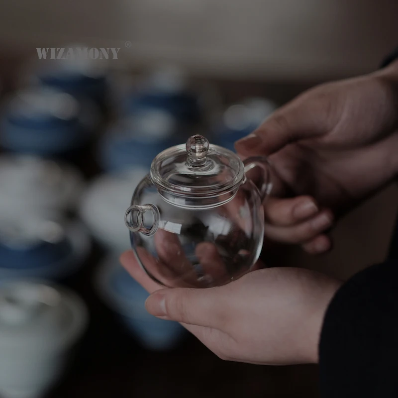 WIZAMONY 135 мл ручная работа высокое боросиликатное стекло чайник термостойкая