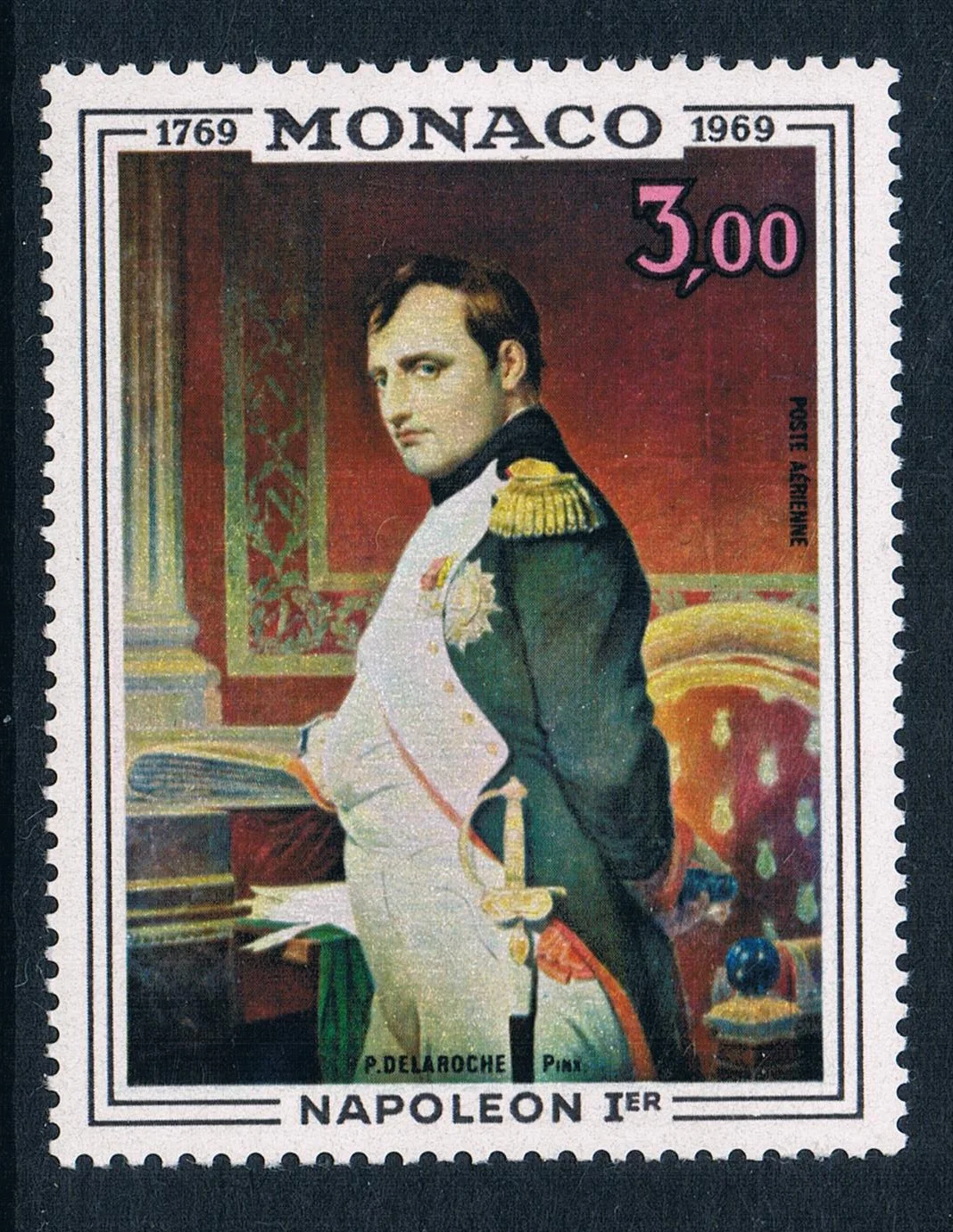 

1Pcs/Set New Monaco Post Stamp 1969 Two Hundred Years of Napoleon's Birthday Painting Stamps MNH