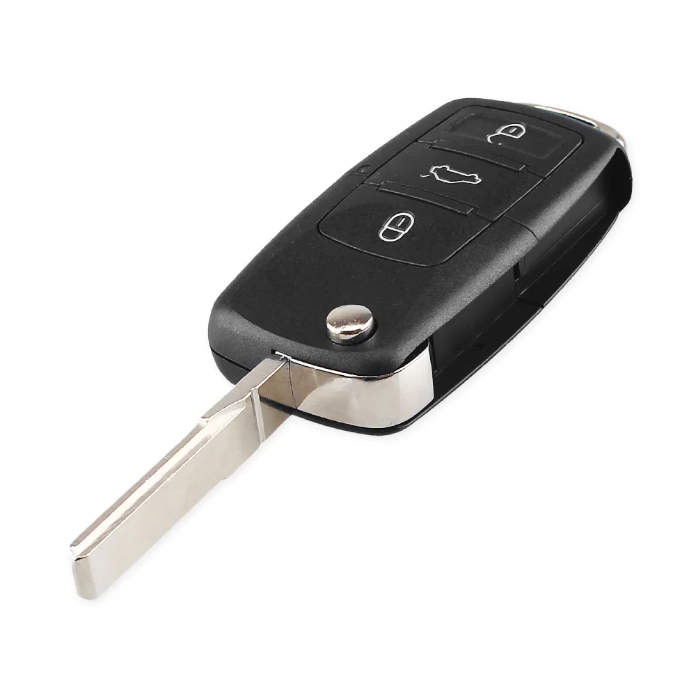 KEYYOU 3+ 1 Panic 4 Buttons Flip Remote Key Shell Fob Case fit for VOLKSWAGEN VW Touareg Switchblade Car | Автомобили и мотоциклы