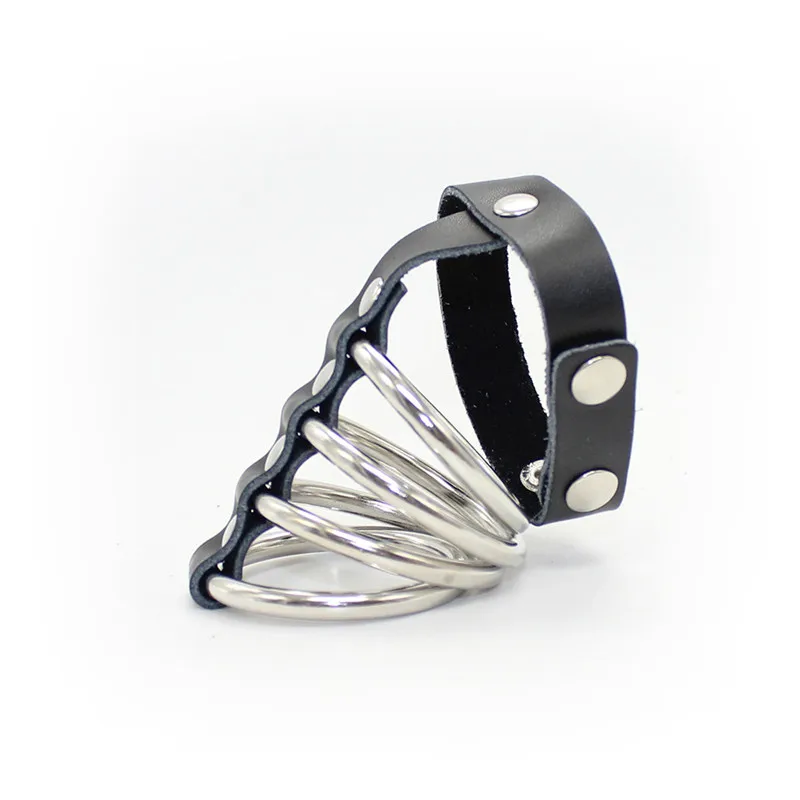 Фетиш Для мужчин гей пенис кольцо из искусственной кожи Регулируемый трусы для