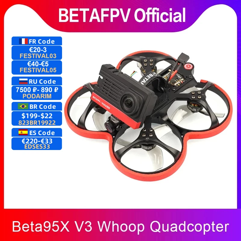 

BETAFPV Beta95X V3 HD цифровой/аналоговый гоночный Дрон первого лица 1404 4500KV 4S F4 AIO 20A 5,8G VTX Whoo fpv Радиоуправляемый квадрокоптер