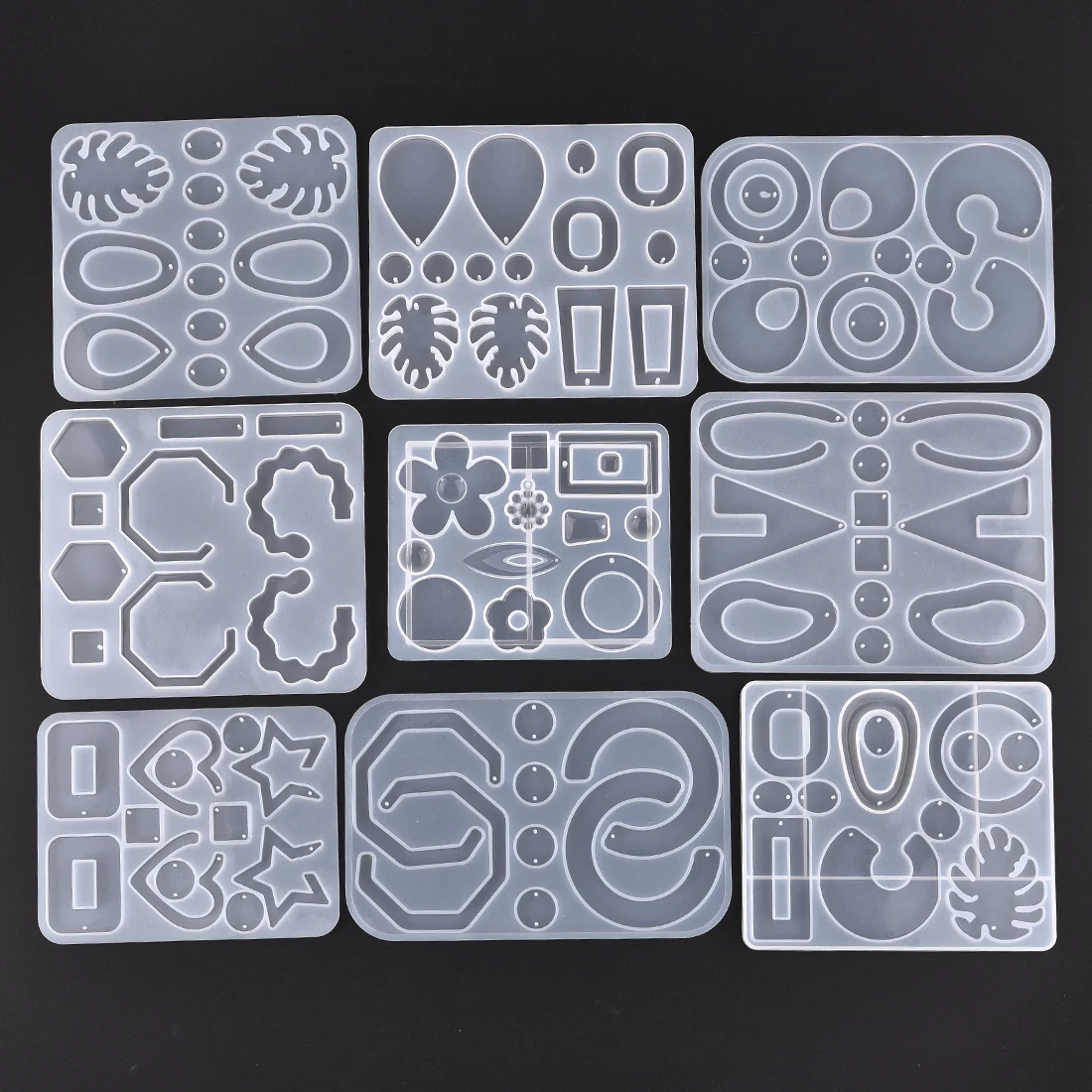 

Серьги, искусственное сердце, звезда, Геометрическая капля, форма из смолы для самостоятельного изготовления ожерелья, брелока, кристалл, эпоксидная смола, изготовление ювелирных изделий